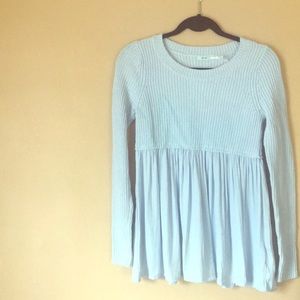 1 DAY SALE Waffle knit pastel blue sweater